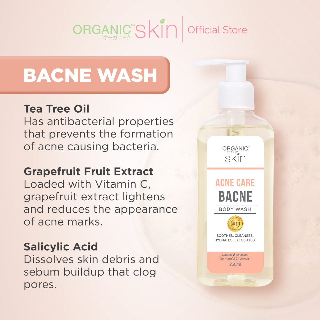 Organic Skin Japan Acne Care Bacne Body Wash 250ml Antiacne Bodywash Set of 2