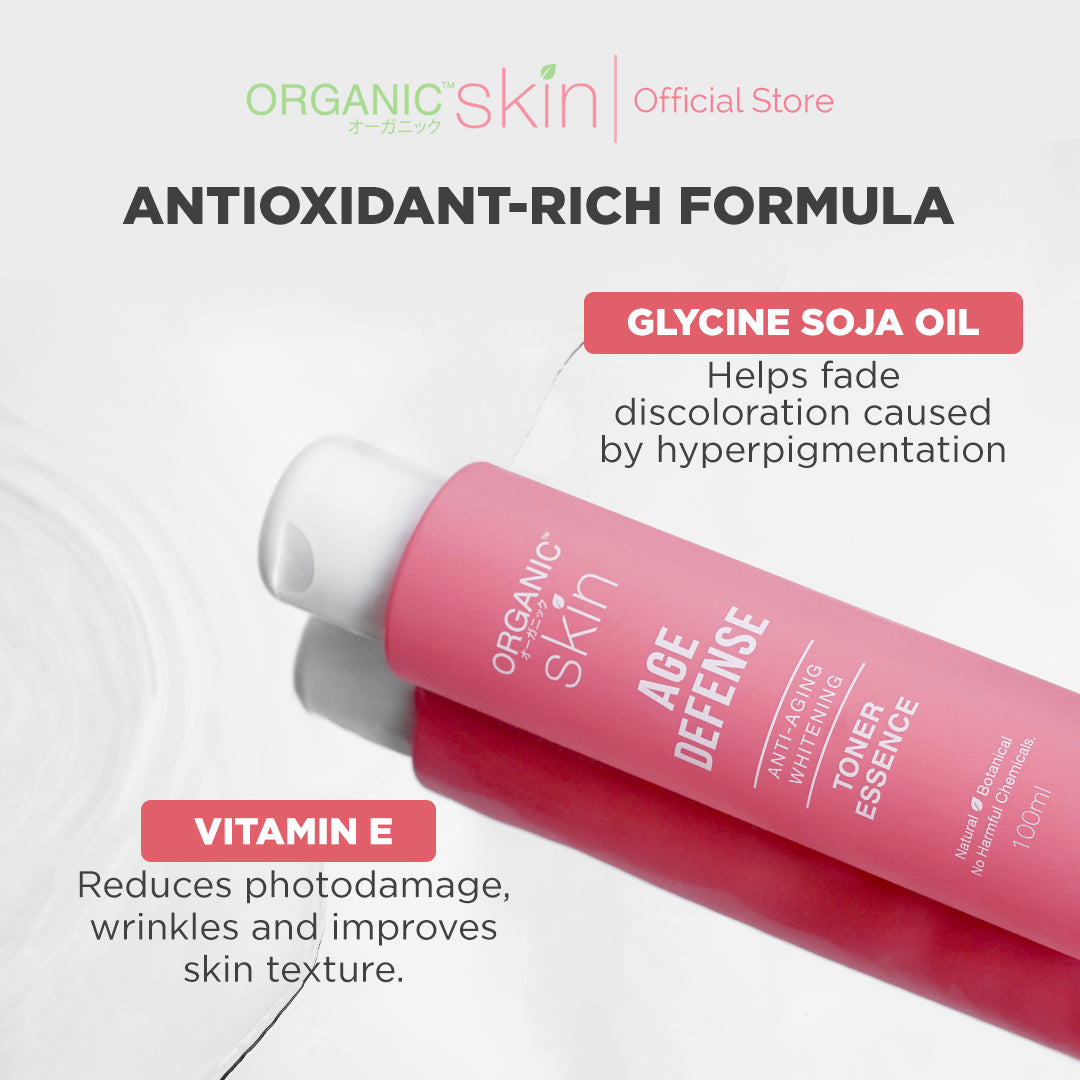 Organic Skin Japan Age Defense Anti-Aging Whitening Toner with Marine Collagen (100ml)