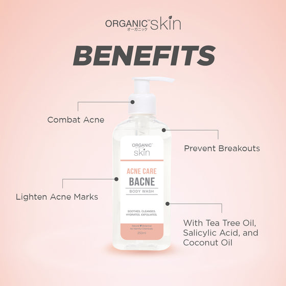 Organic Skin Japan Acne Care Bacne Body Wash 250ml Antiacne Bodywash Set of 2