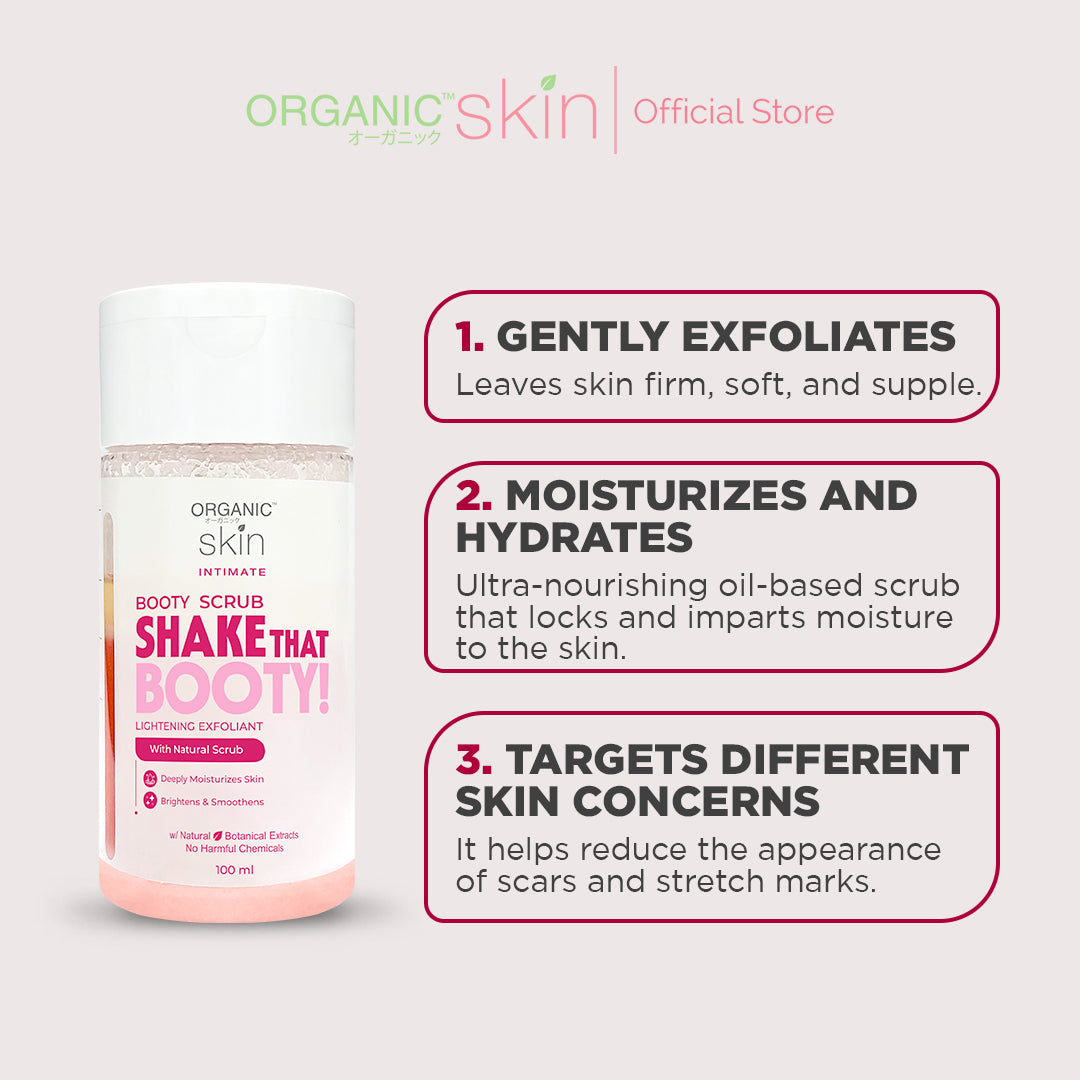 Organic Skin Japan Booty Scrub Lightening Exfoliant with Sunflower Oil 150ml