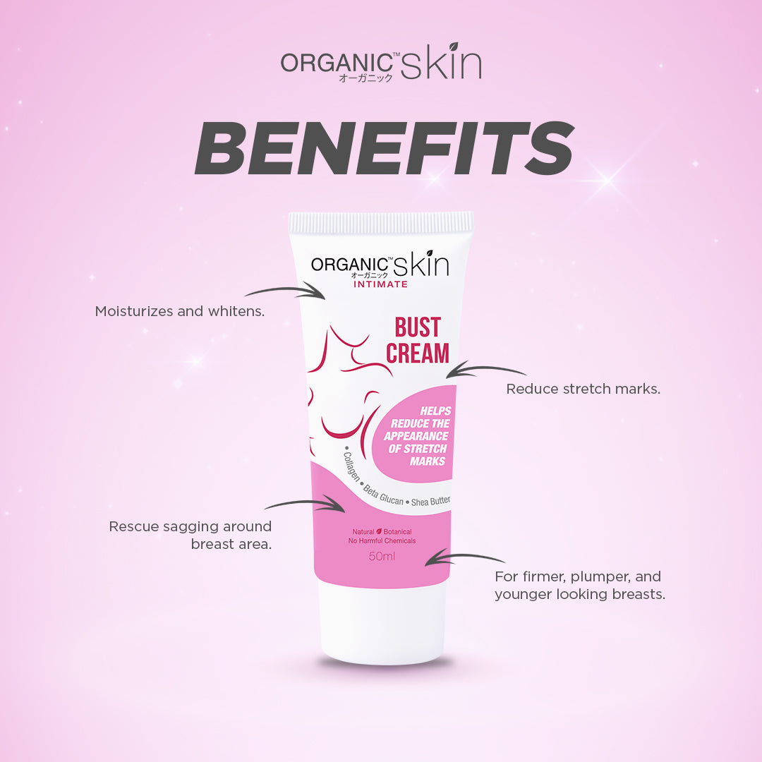 Organic Skin Japan Bust Cream 50ml Whitening cream with Collagen bust lifting cream Set of 2