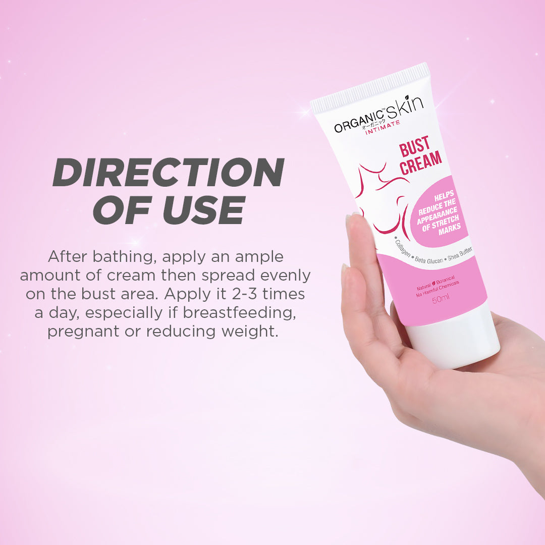 Organic Skin Japan Bust Cream 50ml Whitening cream with Collagen bust lifting cream Set of 2