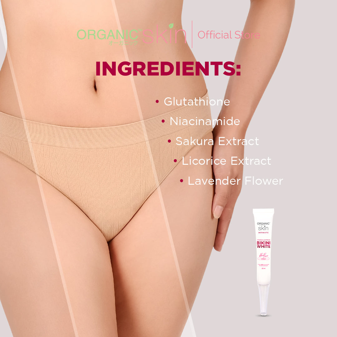 Organic Skin Japan Bikini Whitening Cream Inner Thigh Intimate Area Lightening Cream 30ml