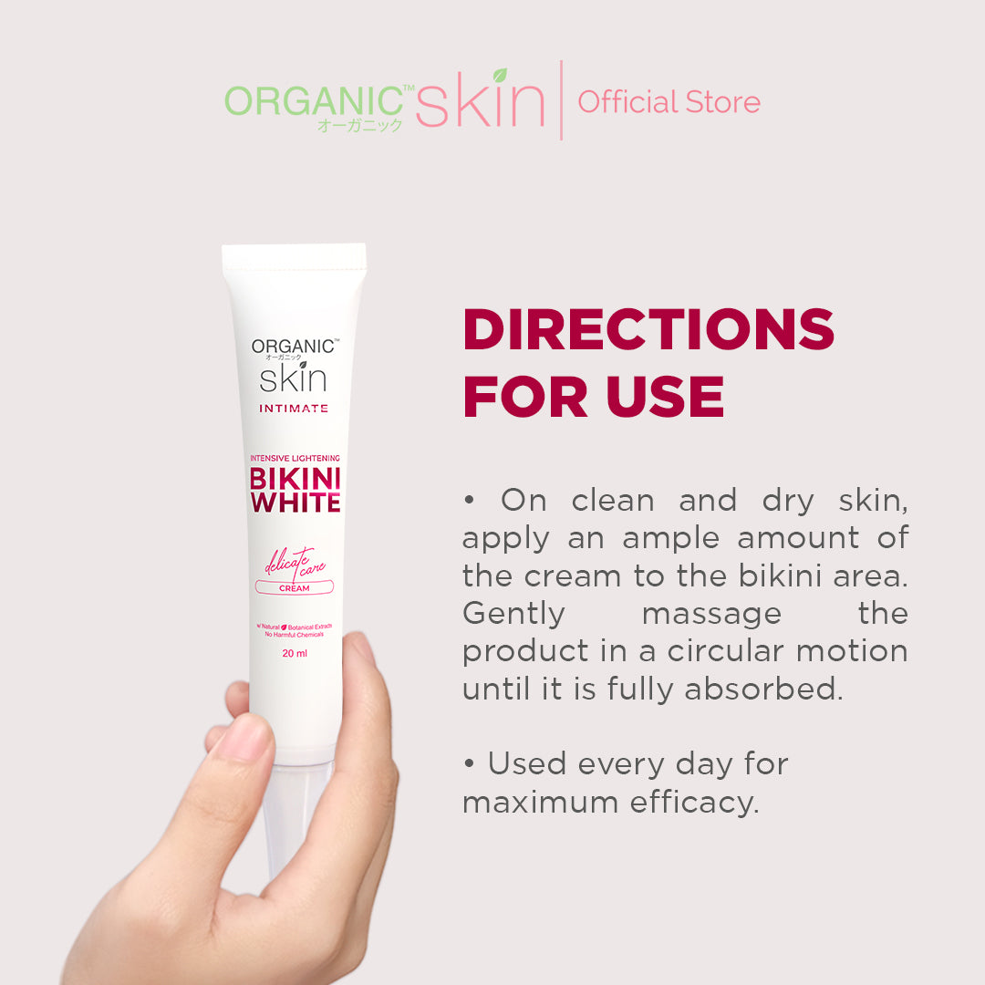 Organic Skin Japan Bikini Whitening Cream Inner Thigh Intimate Area Lightening Cream 30ml