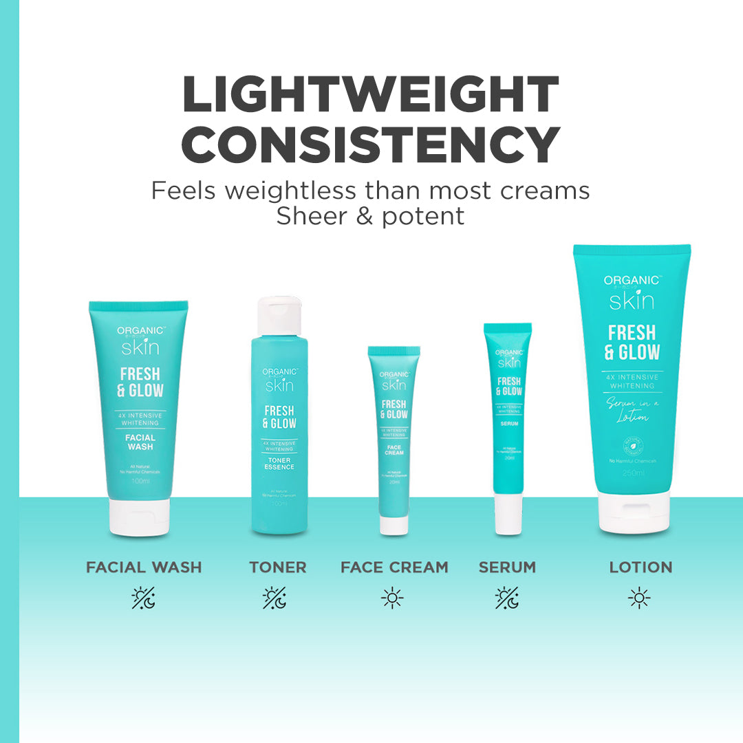 Organic Skin Japan Fresh & Glow 4x Intensive Whitening Facial Wash Cleanser 100ml