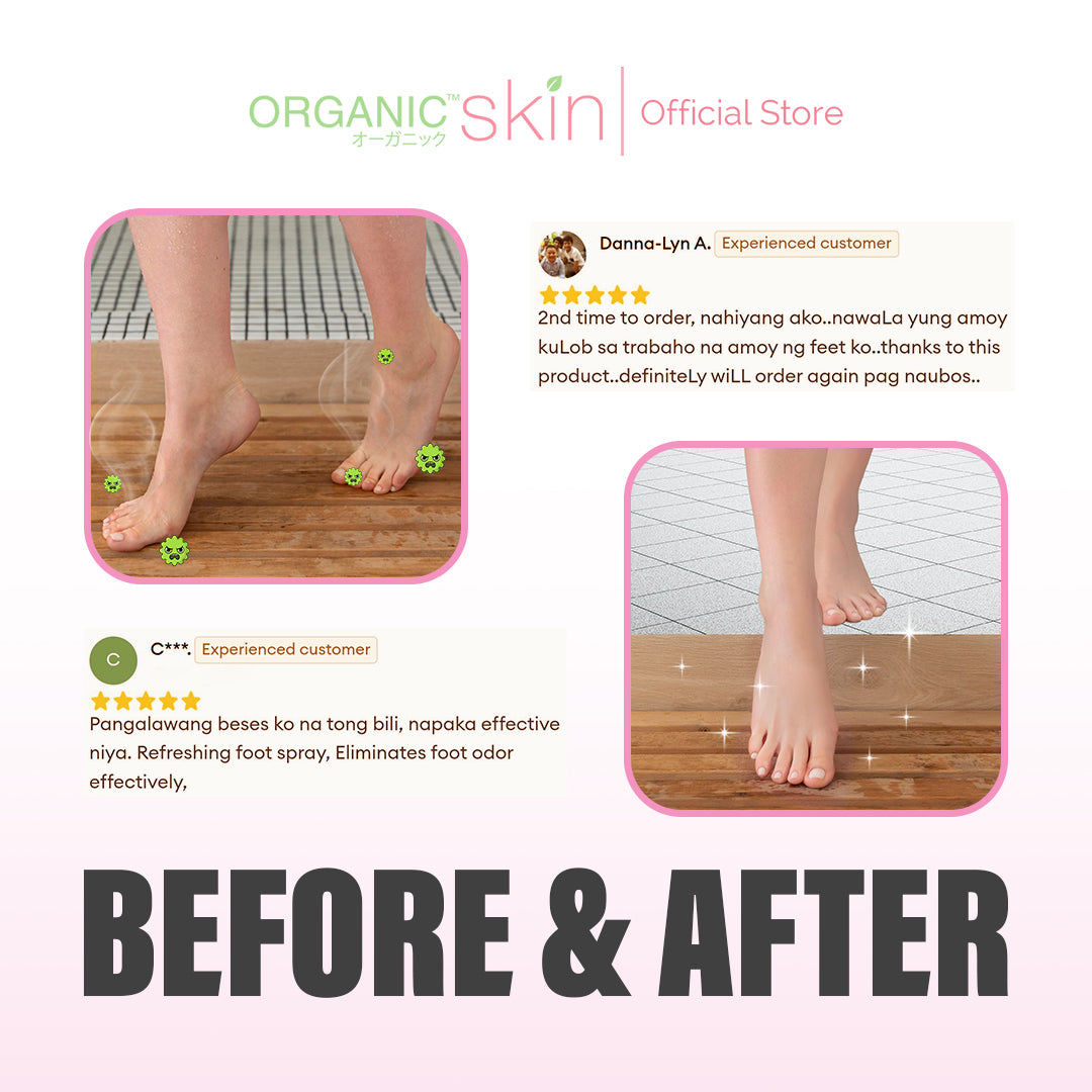 Organic Skin Japan Intimate Foot Spray 60ml with Tea Tree Oil Anti Sweat Antibacterial Anti Odor