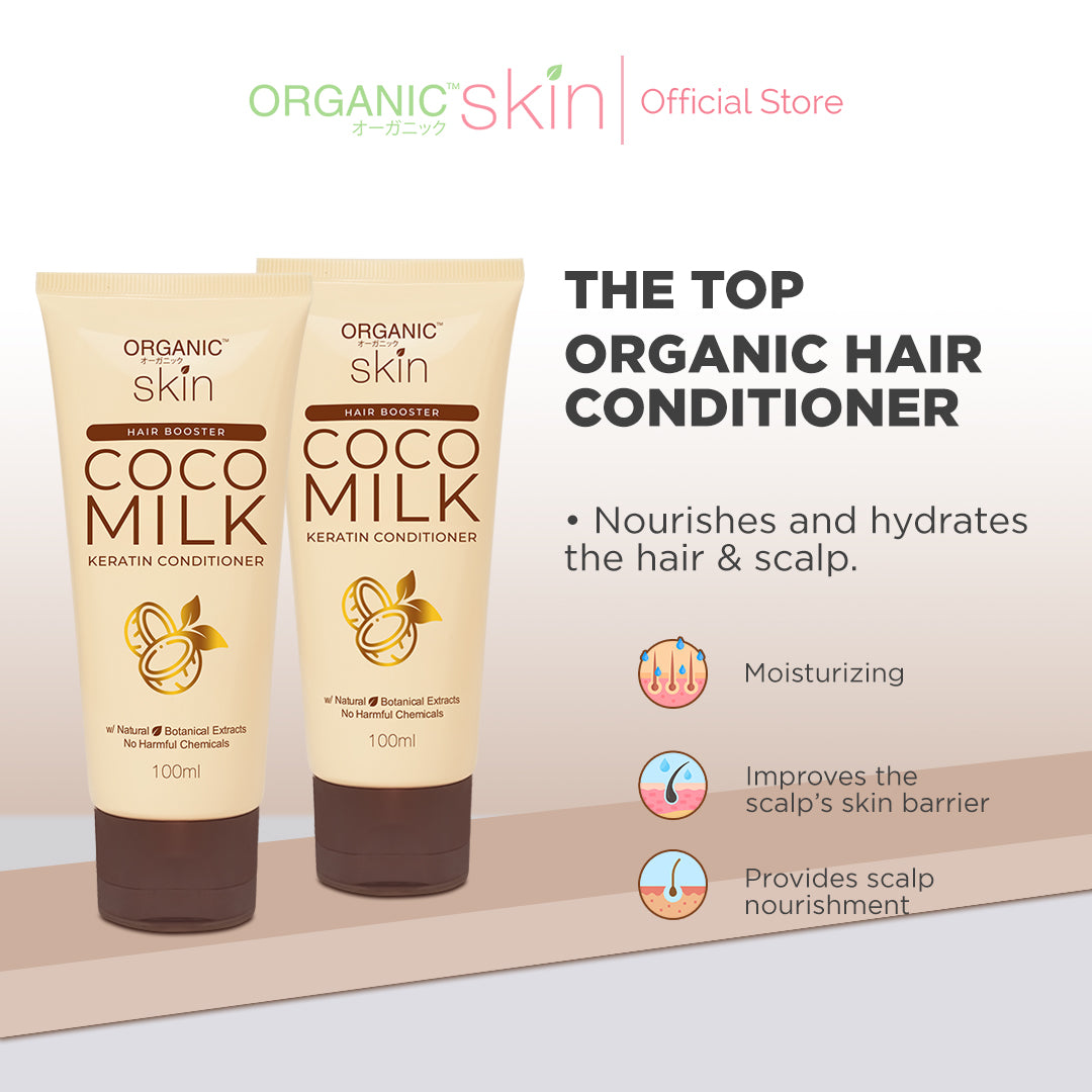 Organic Skin Japan Hair Booster Coco Milk Repair Conditioner 100ml Set of 2