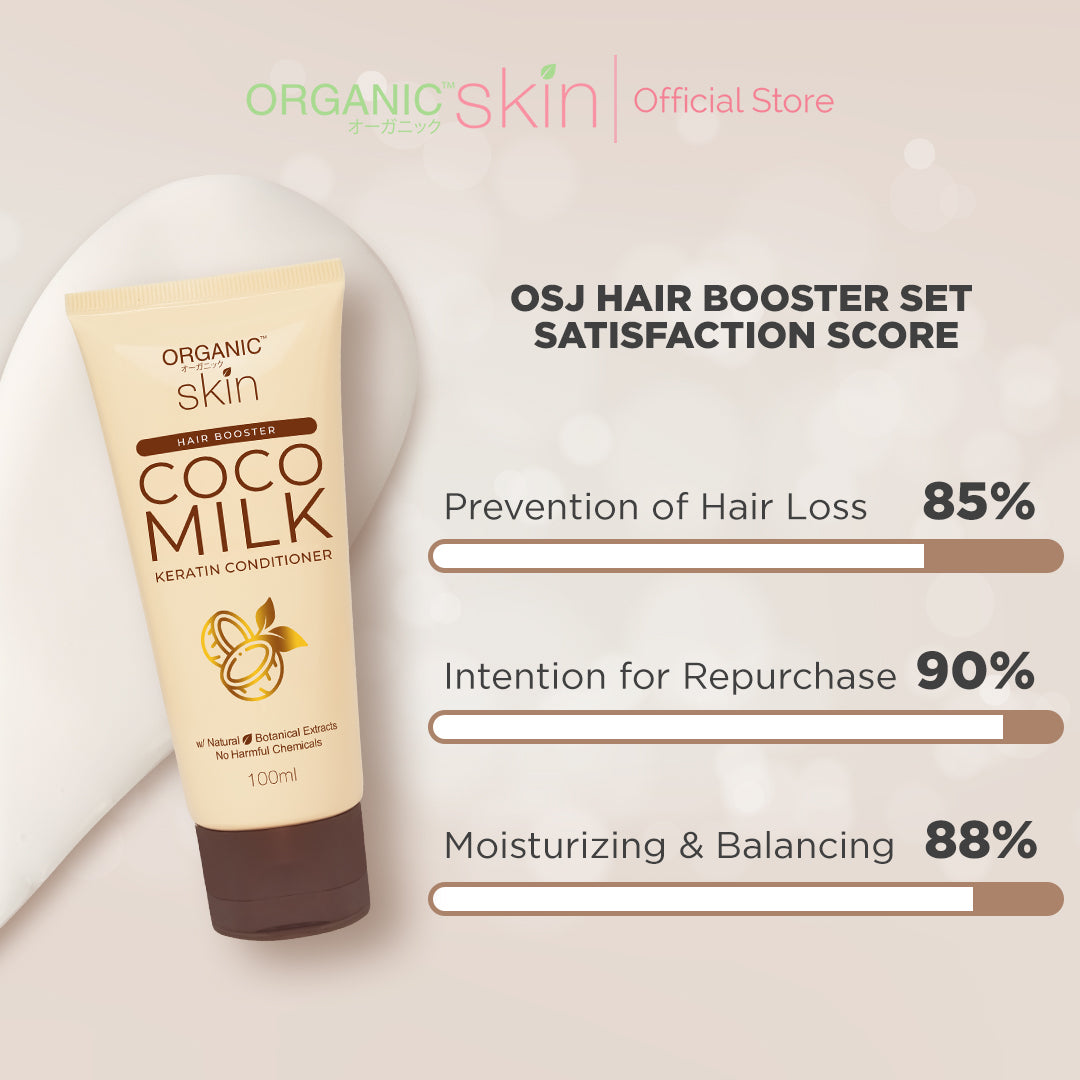 Organic Skin Japan Hair Booster Coco Milk Repair Conditioner 100ml Set of 2