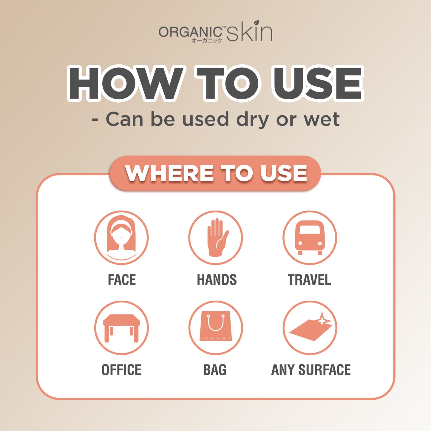 Organic Skin Japan 100% Pure Cotton Washable Cleansing Towel Pack of 3 Reusable Facial Tissue Wipes Skincare for face and Body