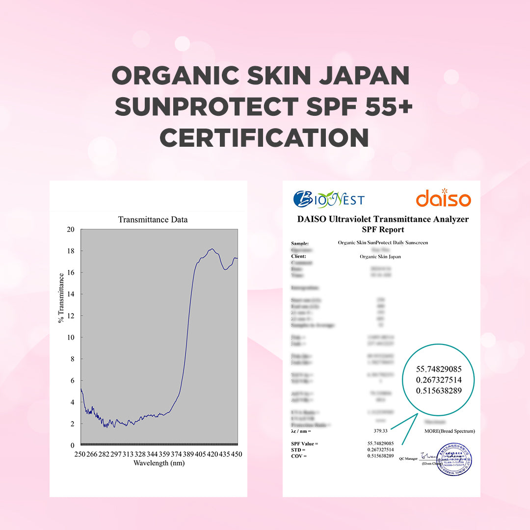 Organic Skin Japan Sun Protect Daily Sunscreen 50ml SPF 55 Sunblock All Skin Type Unscented