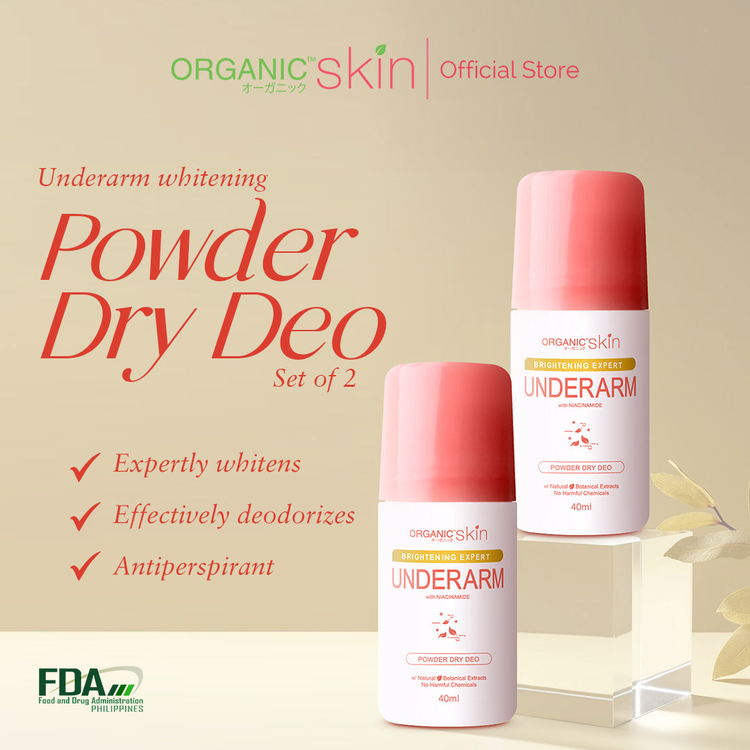 Organic Skin Japan 4x Intensive Whitening Powder Dry Deodorant (set of 2, 40ml each)