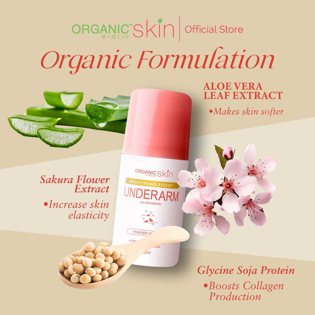 Organic Skin Japan 4x Intensive Whitening Powder Dry Deodorant (set of 2, 40ml each)