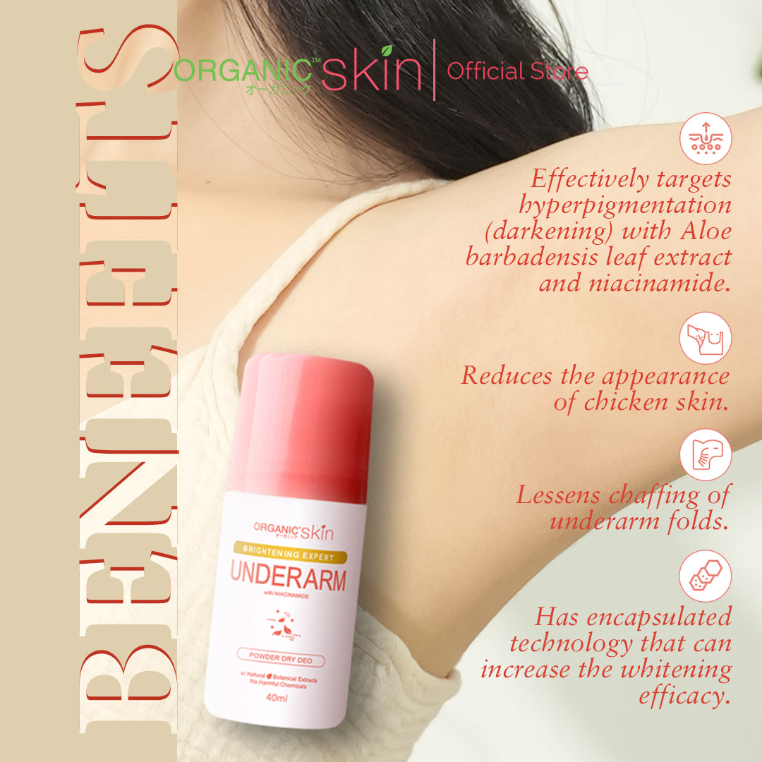 Organic Skin Japan 4x Intensive Whitening Powder Dry Deodorant (set of 2, 40ml each)