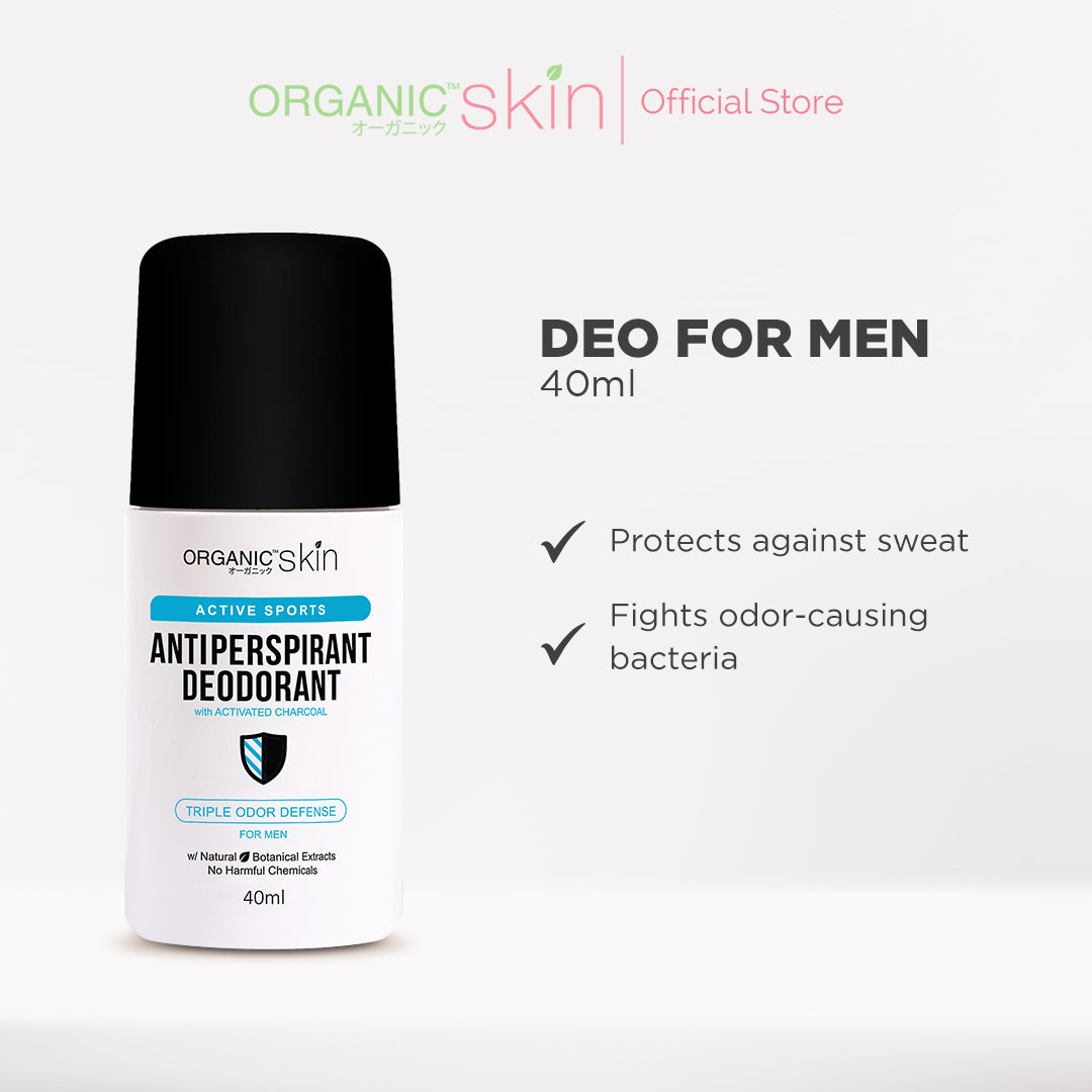 Organic Skin Japan Anti-Perspirant Deodorant For Men 40ml Underarm Whitening Deo Roll On
