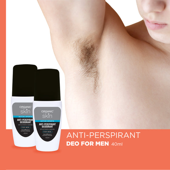 Organic Skin Japan Anti-Perspirant Deodorant For Men 40ml Underarm Whitening Deo RollOn Set of 2