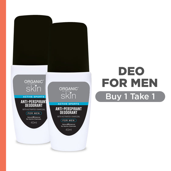 Organic Skin Japan Anti-Perspirant Deodorant For Men 40ml Underarm Whitening Deo RollOn Set of 2