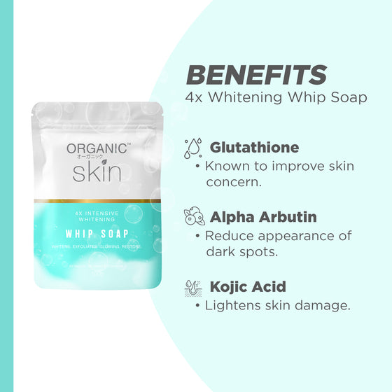 Organic Skin Japan 4x Intensive Whitening Whip Soap (100g)