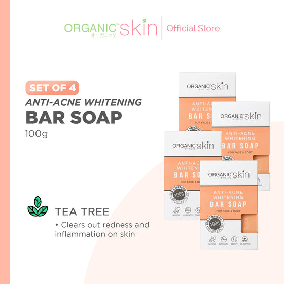 Organic Skin Japan AntiAcne Whitening Soap (set of 4, 100g each)