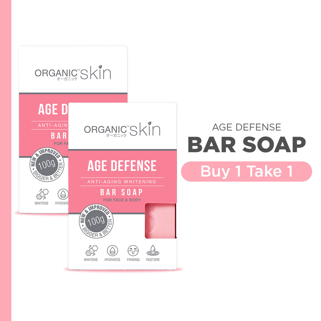 Organic Skin Japan Age Defense AntiAging Whitening Soap 100g Anti Aging Set of 2
