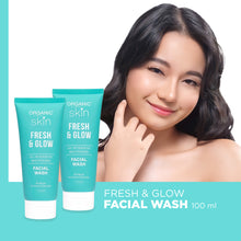 Load image into Gallery viewer, Organic Skin Japan  Fresh &amp; Glow 4x Intensive Whitening Facial Wash Cleanser 100ml Set of 2
