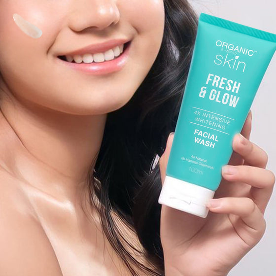 Organic Skin Japan Fresh & Glow 4x Intensive Whitening Facial Wash Cleanser 100ml