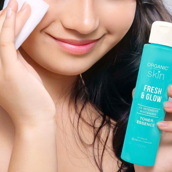 Organic Skin Japan Fresh & Glow 4x Intensive Whitening Toner Essence 100ml with Vitamin C