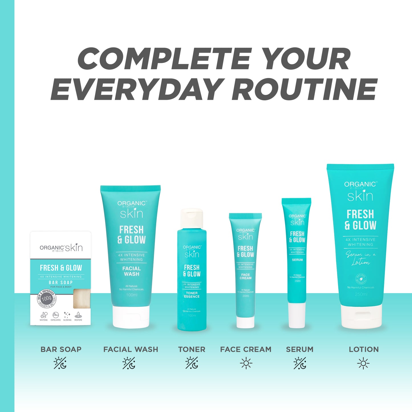 Organic Skin Japan 4x Whitening Soap with Kojic + Vitamin C (set of 3, 100g each)