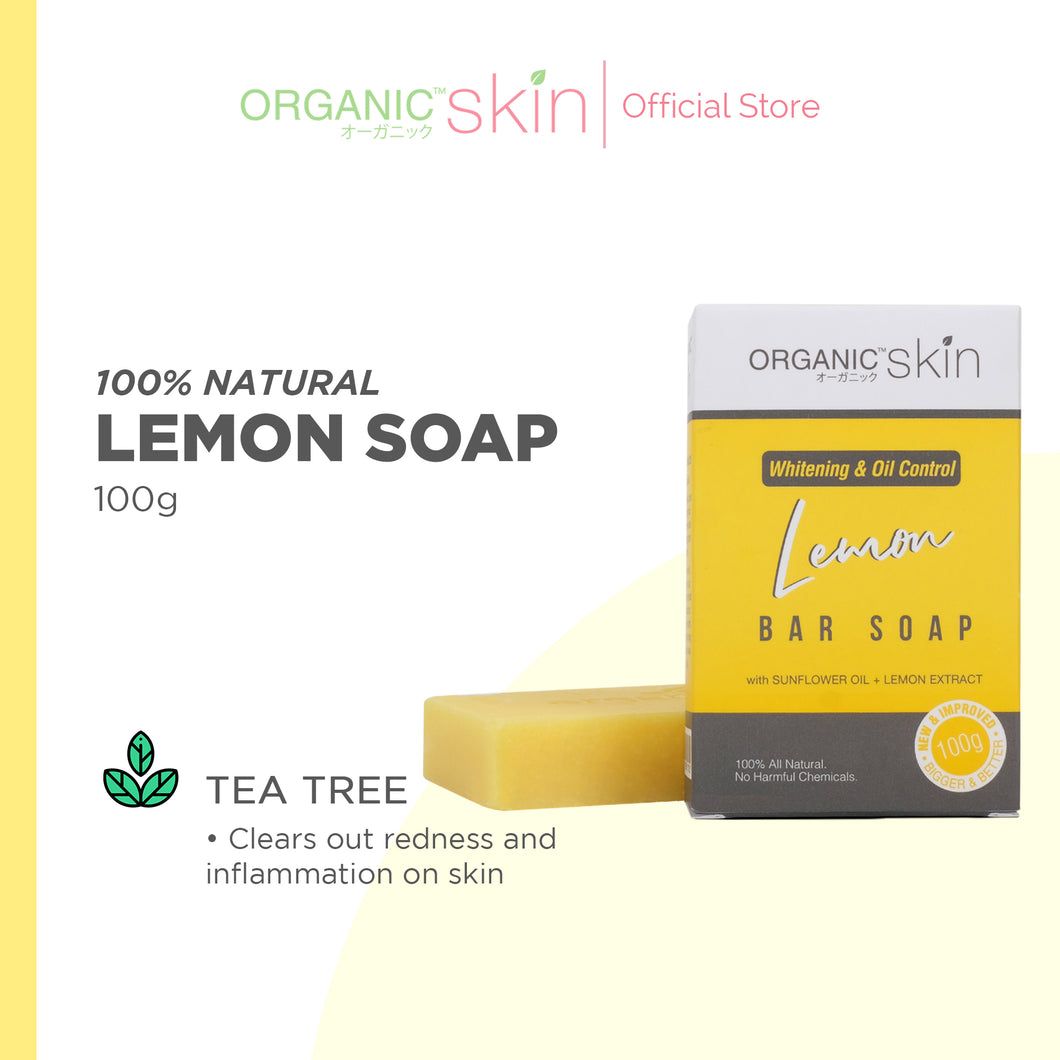 Organic Skin Japan 100% Natural Lemon Soap Oil Control Whitening Herbal Soap