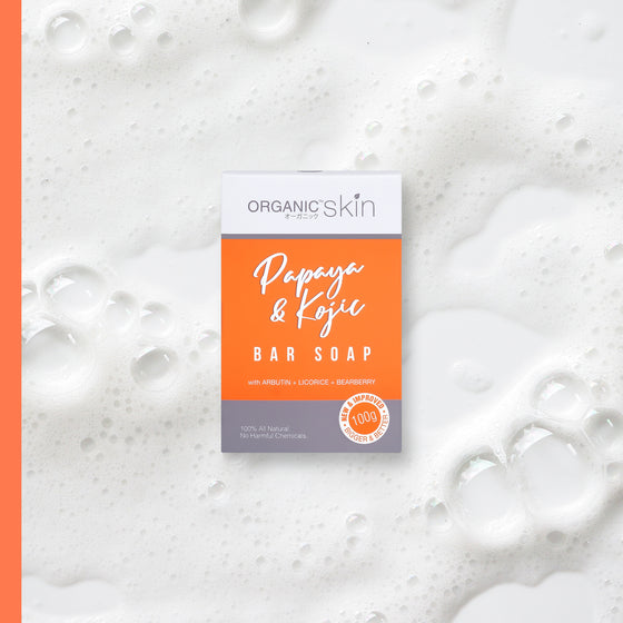 Organic Skin Japan Papaya & Kojic Whitening Soap with Arbutin (set of 4, 100g each)