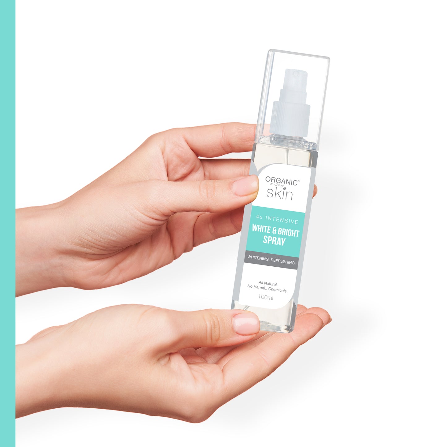 Organic Skin Japan 4x Intensive Whitening White & Bright Spray Face Mist with Hyaluronic Acid 100ml