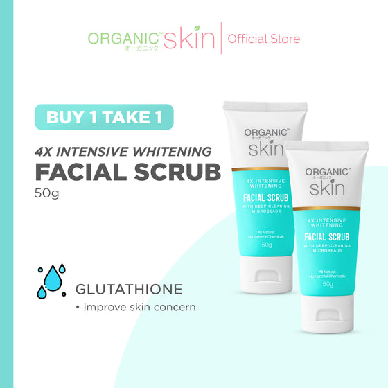 Organic Skin Japan 4x Intensive Whitening Facial Scrub (50g) Set of 2