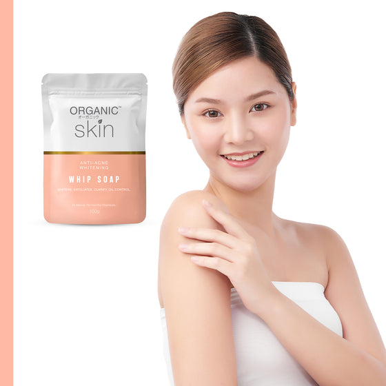 Organic Skin Japan Antiacne Whitening Whip Soap (100g) Anti Acne Set of 2