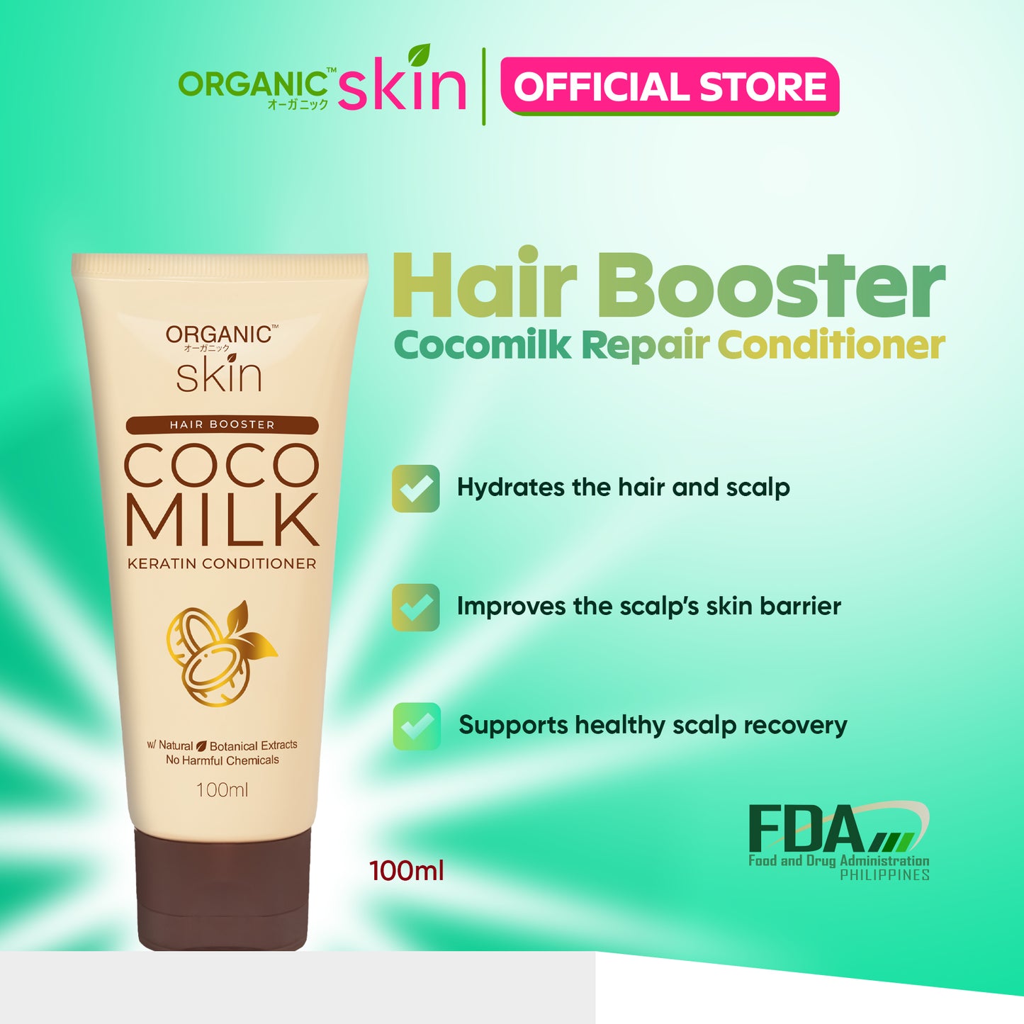 Organic Skin Japan Hair Booster Coco Milk Repair Conditioner 100ml