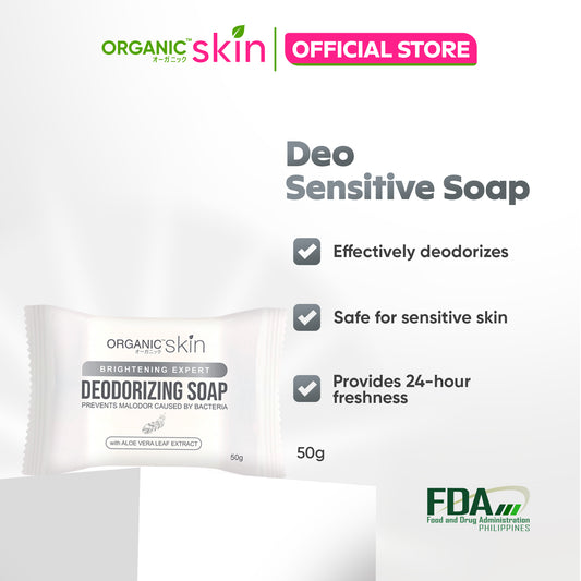 Organic Skin Japan Deodorizing Soap for Sensitive Skin 50g Underarm Whitening Antiperspirant
