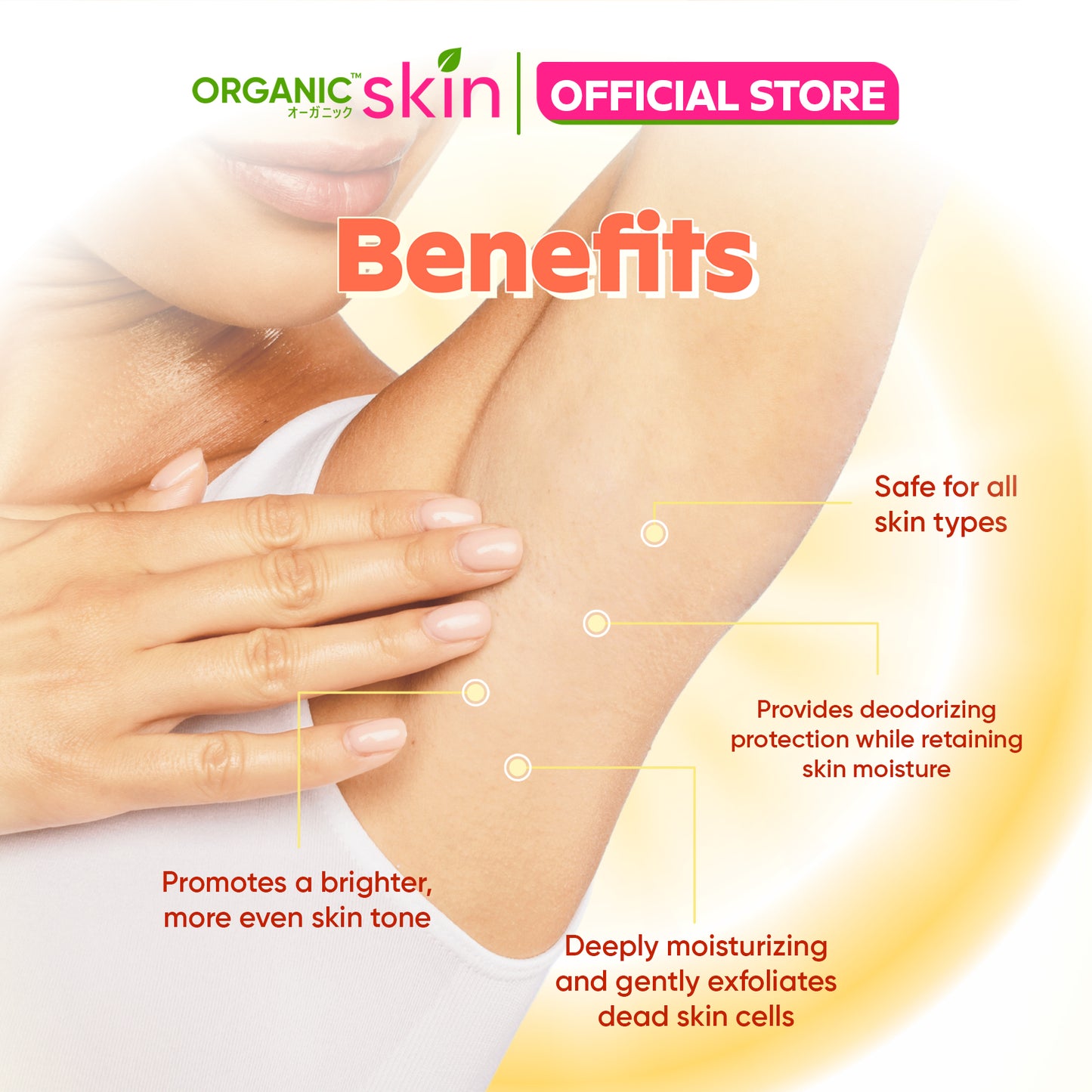 Organic Skin Japan Deodorizing Soap 50g Underarm Whitening Anti Odor Antiperspirant