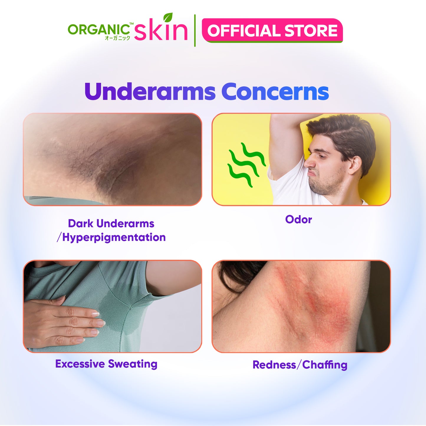 Organic Skin Japan Anti-Perspirant Deodorant For Men 40ml Underarm Whitening Deo Roll On