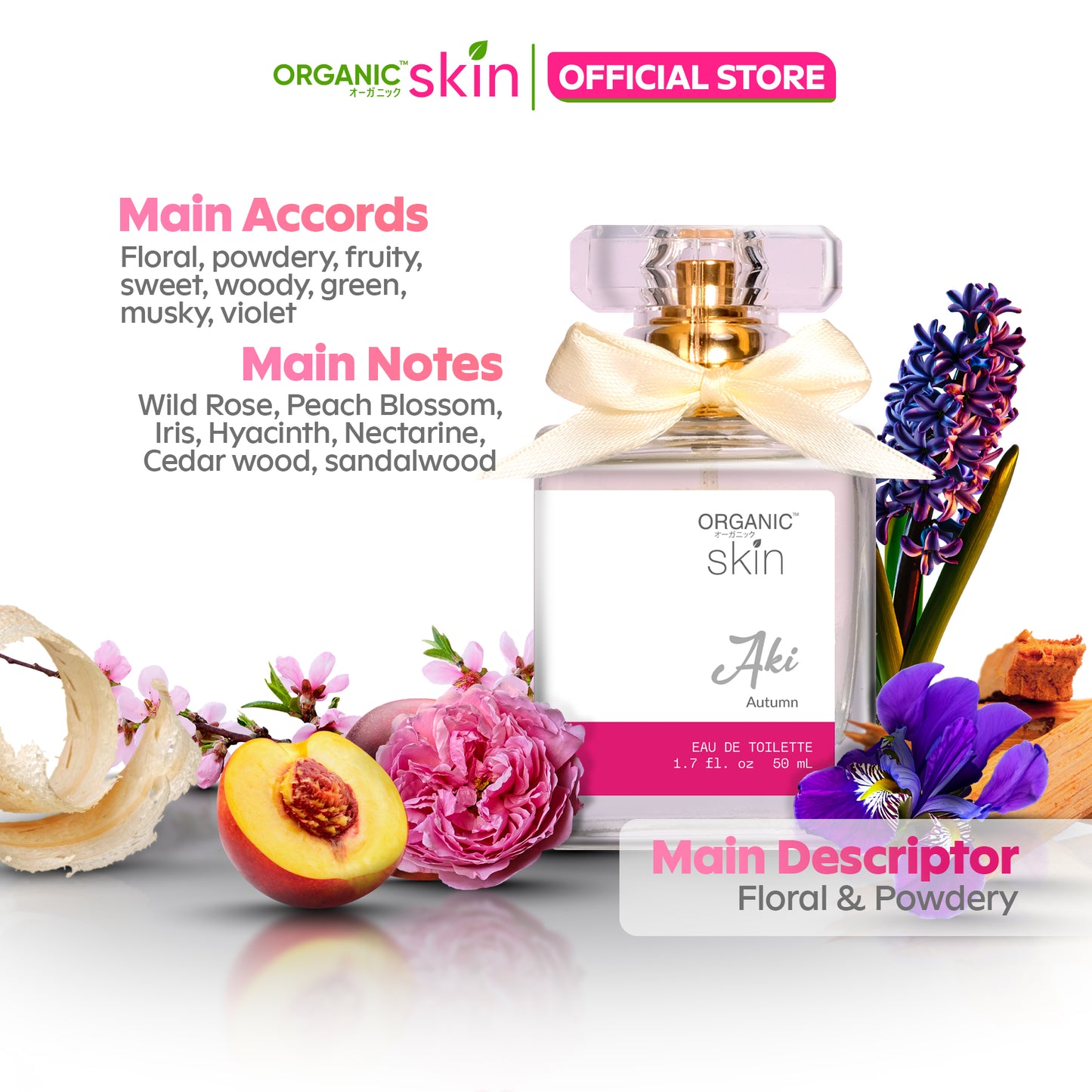 Organic Skin Japan Aki Autumn 50ml Oil Based Perfume for Women & Men Long Lasting Perfume Cologne