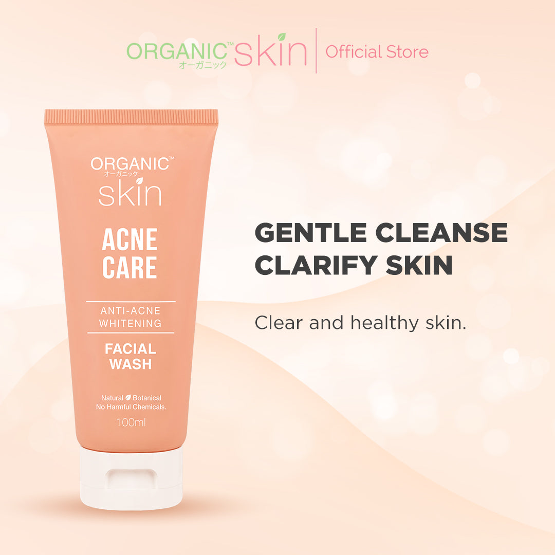 Organic Skin Japan Acne Care Antiacne Whitening Facial Wash Cleanser 100ml