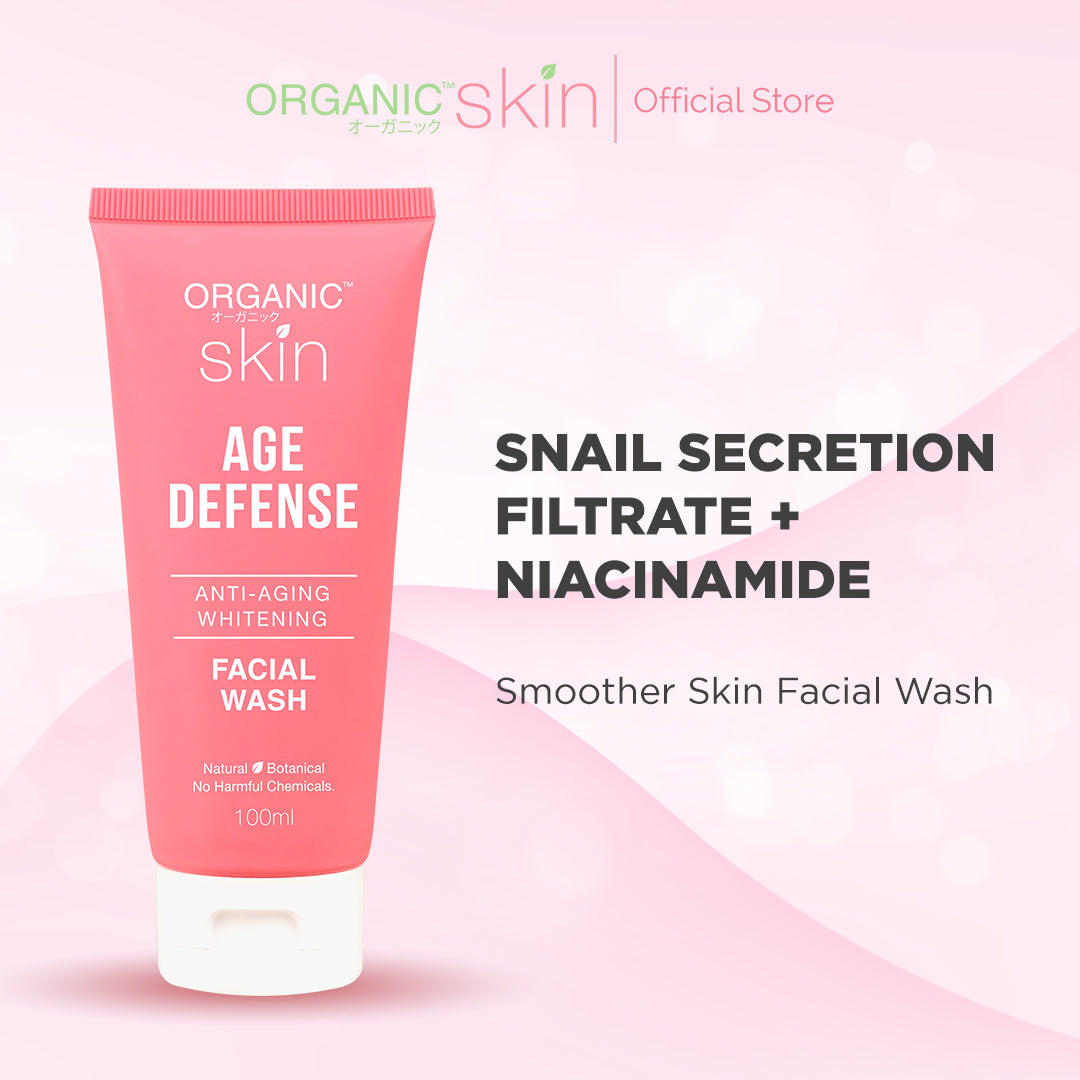 Organic Skin Japan Age Defense Antiaging Whitening Facial Wash Cleanser 100ml Anti Aging