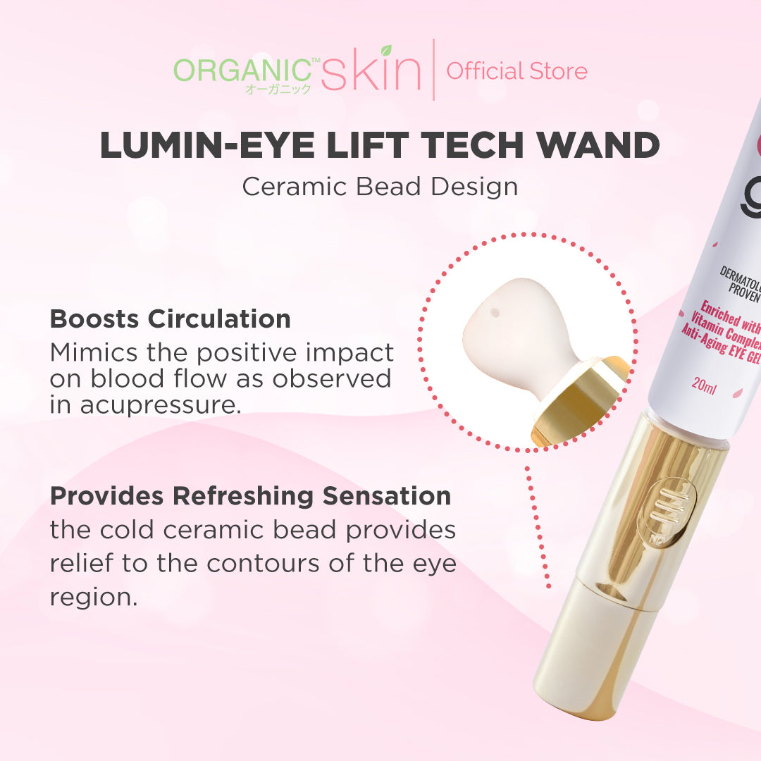 Organic Skin Japan Anti Aging Eye Gel 20ml Eyebag Remover Antiaging Eyegel Moisturizer for Eyes