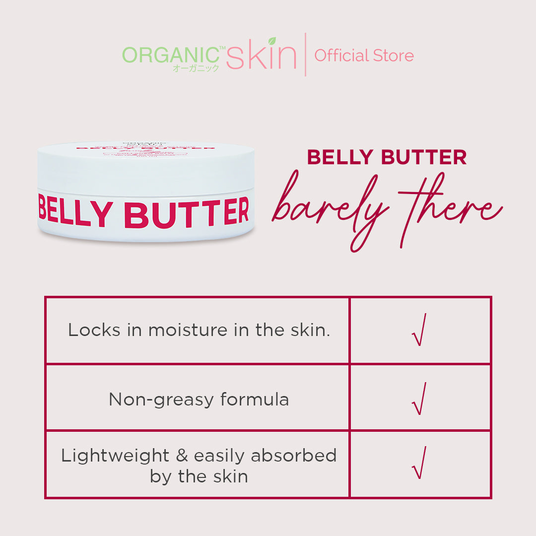 Organic Skin Japan Intimate Belly Butter for Stretch Marks Balm 100ml with Vitamin E & Collagen