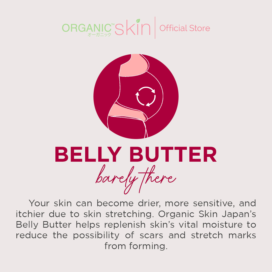 Organic Skin Japan Intimate Belly Butter for Stretch Marks Balm 100ml with Vitamin E & Collagen