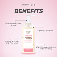 Load image into Gallery viewer, Organic Skin Japan Age Defense Coco milk Face &amp; Body Wash 250ml Bodywash with Collagen Anti Aging
