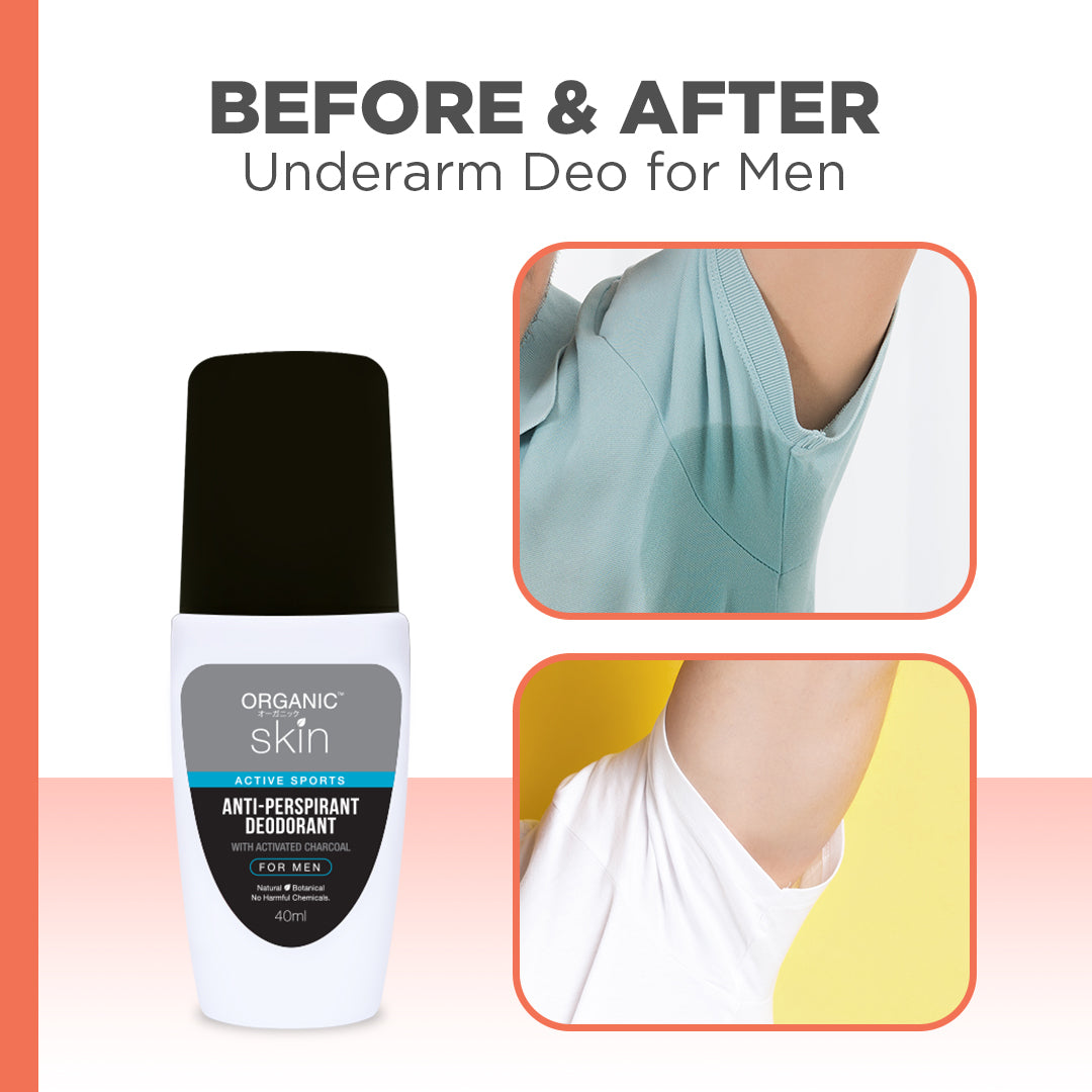 Organic Skin Japan Anti-Perspirant Deodorant For Men 40ml Underarm Whitening Deo Roll On