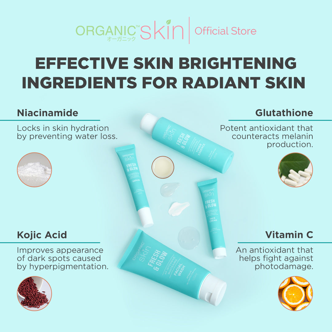 Organic Skin Japan Fresh & Glow 4x Intensive Whitening Face Cream 20ml