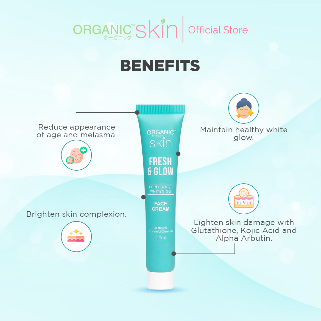 Organic Skin Japan Fresh & Glow 4x Intensive Whitening Face Cream 20ml