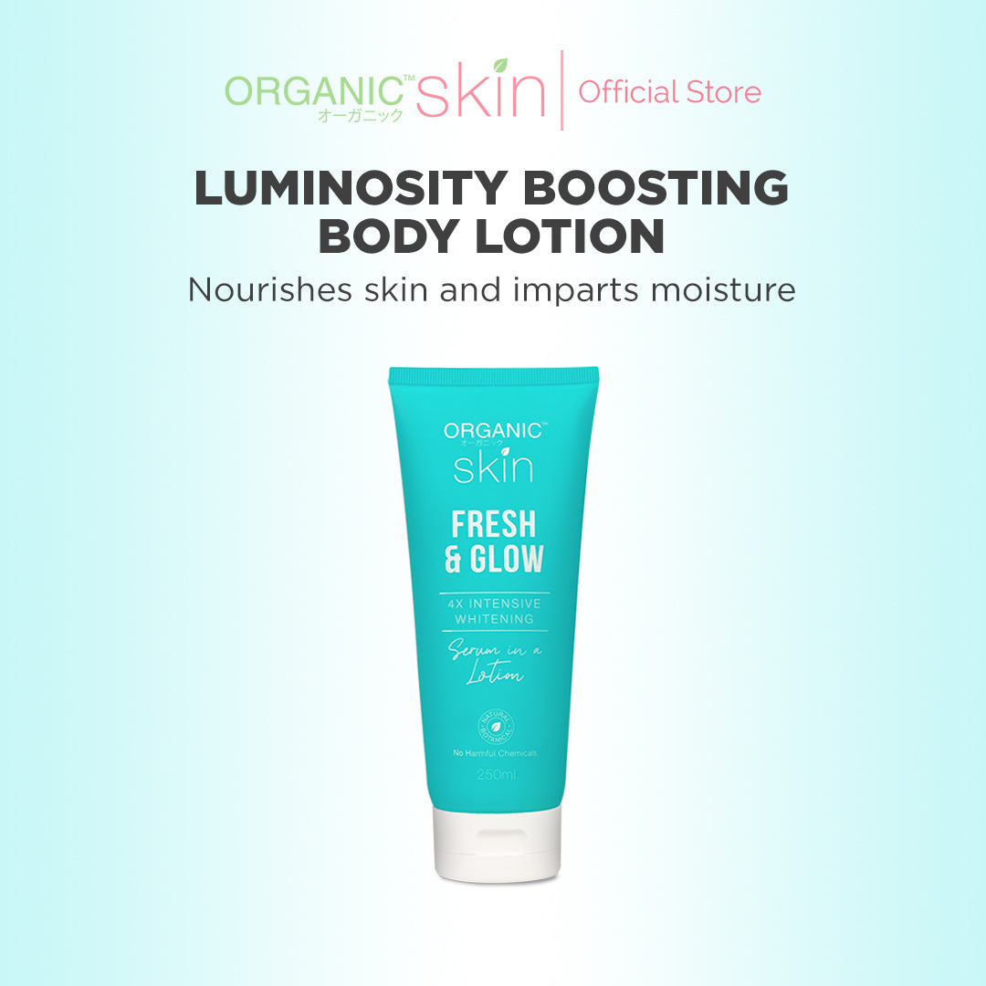 Organic Skin Japan Fresh & Glow 4x Intensive Whitening Serum in a Lotion (250ml) Set of 2