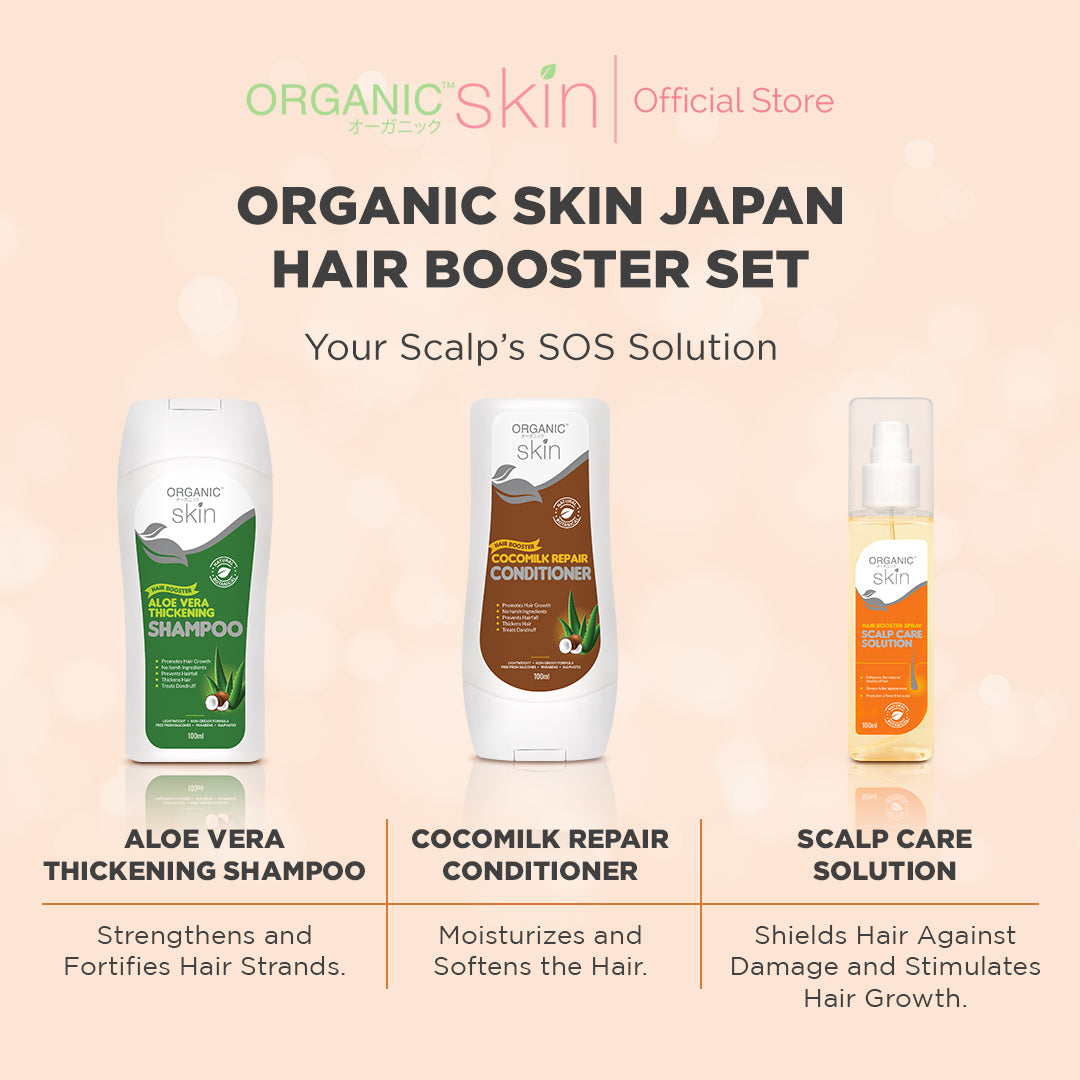 Organic Skin Japan Hair Booster Spray Scalp Care Solution 100ml Set of 2