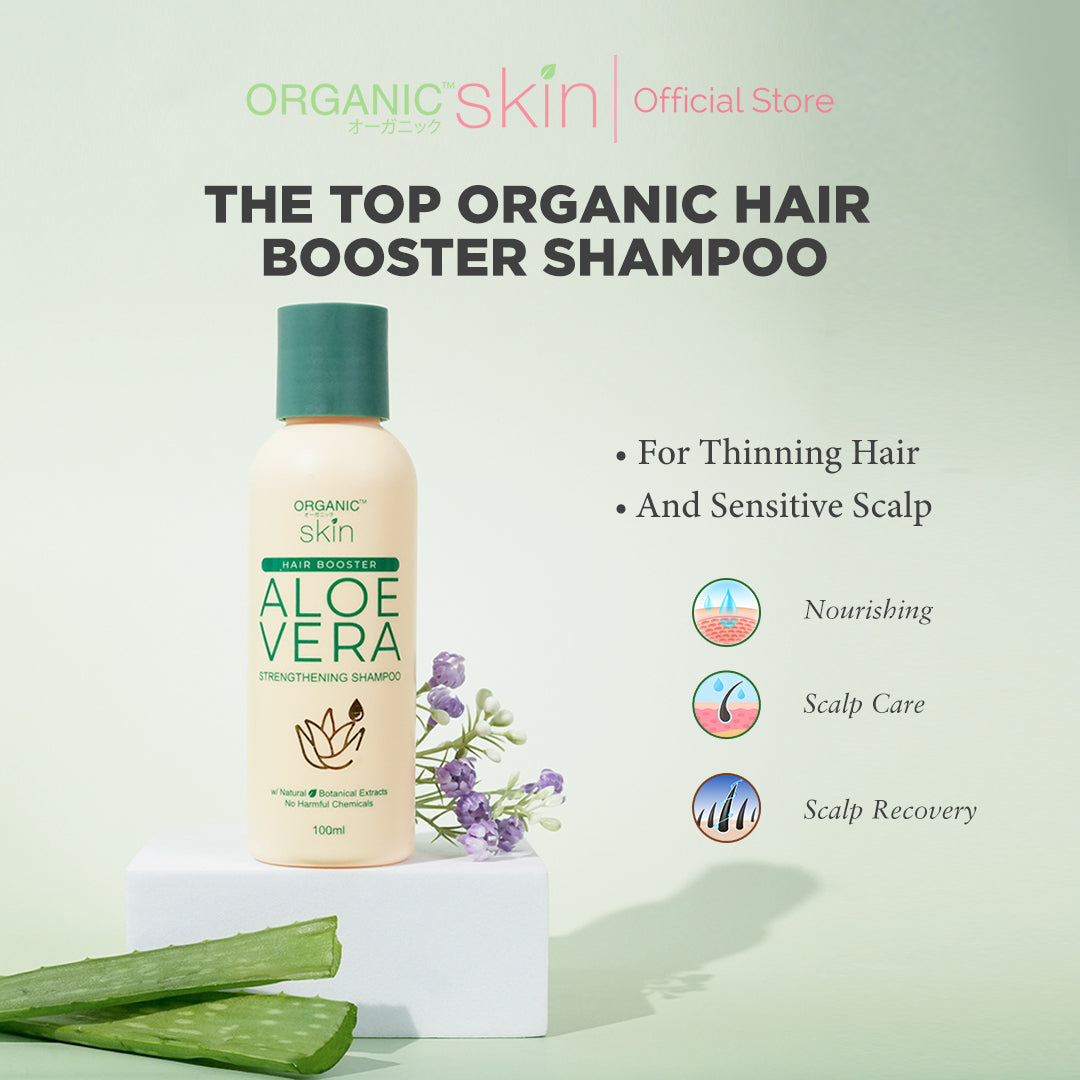 Organic Skin Japan Hair Booster Aloe Vera Thickening Shampoo 100ml