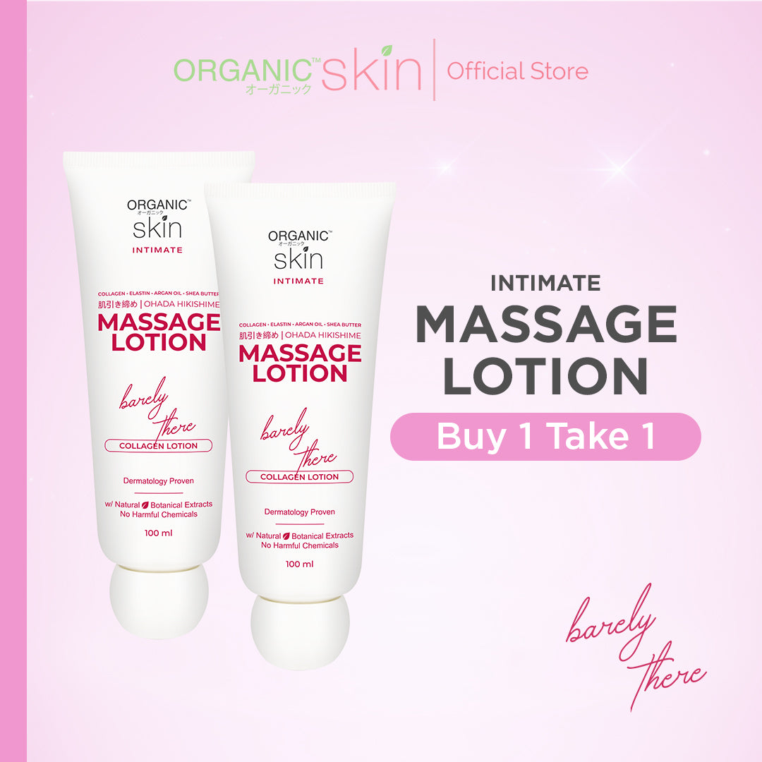 Organic Skin Japan Intimate Firming Massage Lotion for Stretch Marks 100ml Collagen Set of 2